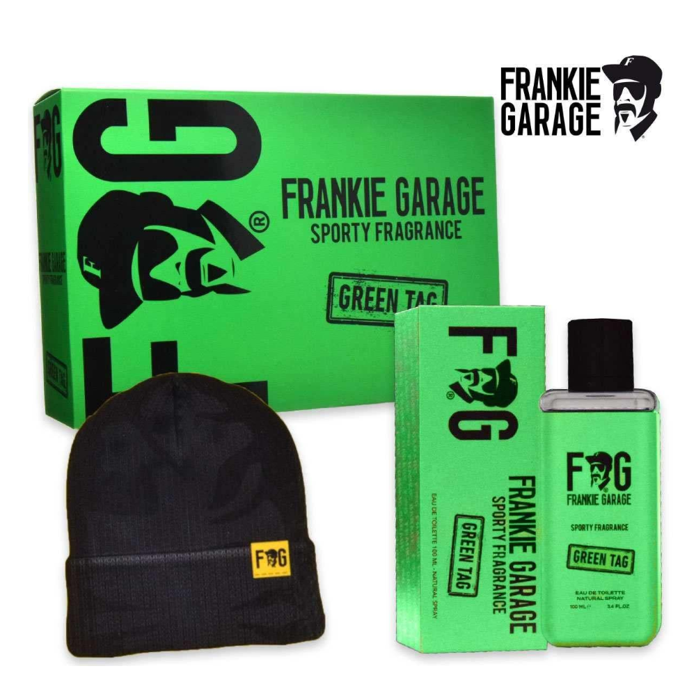 FRANKIE GARAGE SPORTY FRAGRANCE GREEN TAG CONF. EDT 100ML + CAPPELLINO FRANKIE GARAGE