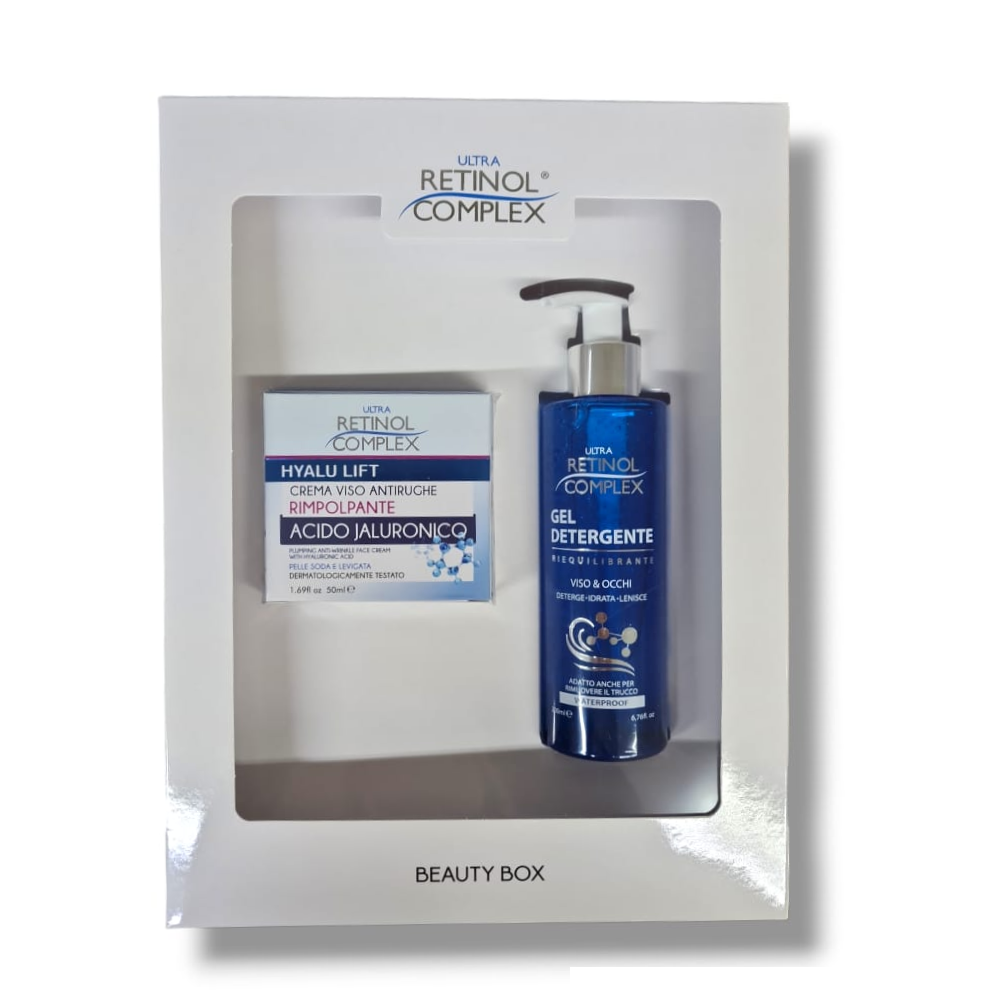 RETINOL COMPLEX BEAUTY BOX CONF. CREMA VISO ACIDO IALURONICO + GEL DETERGENTE VISO E OCCHI