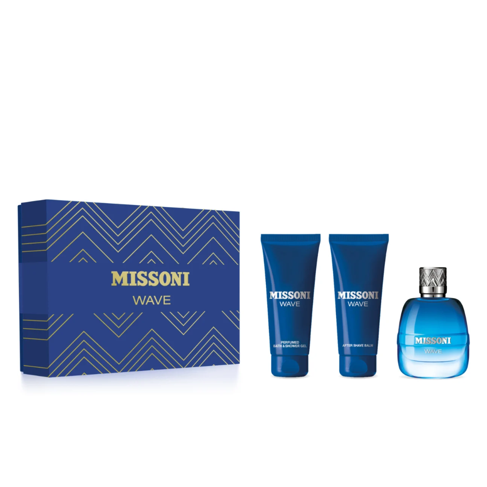 MISSONI WAVE POUR HOMME CONF. EDT 100ML + AFTER SHAVE 100ML + SHOWERGEL 100ML 8210683