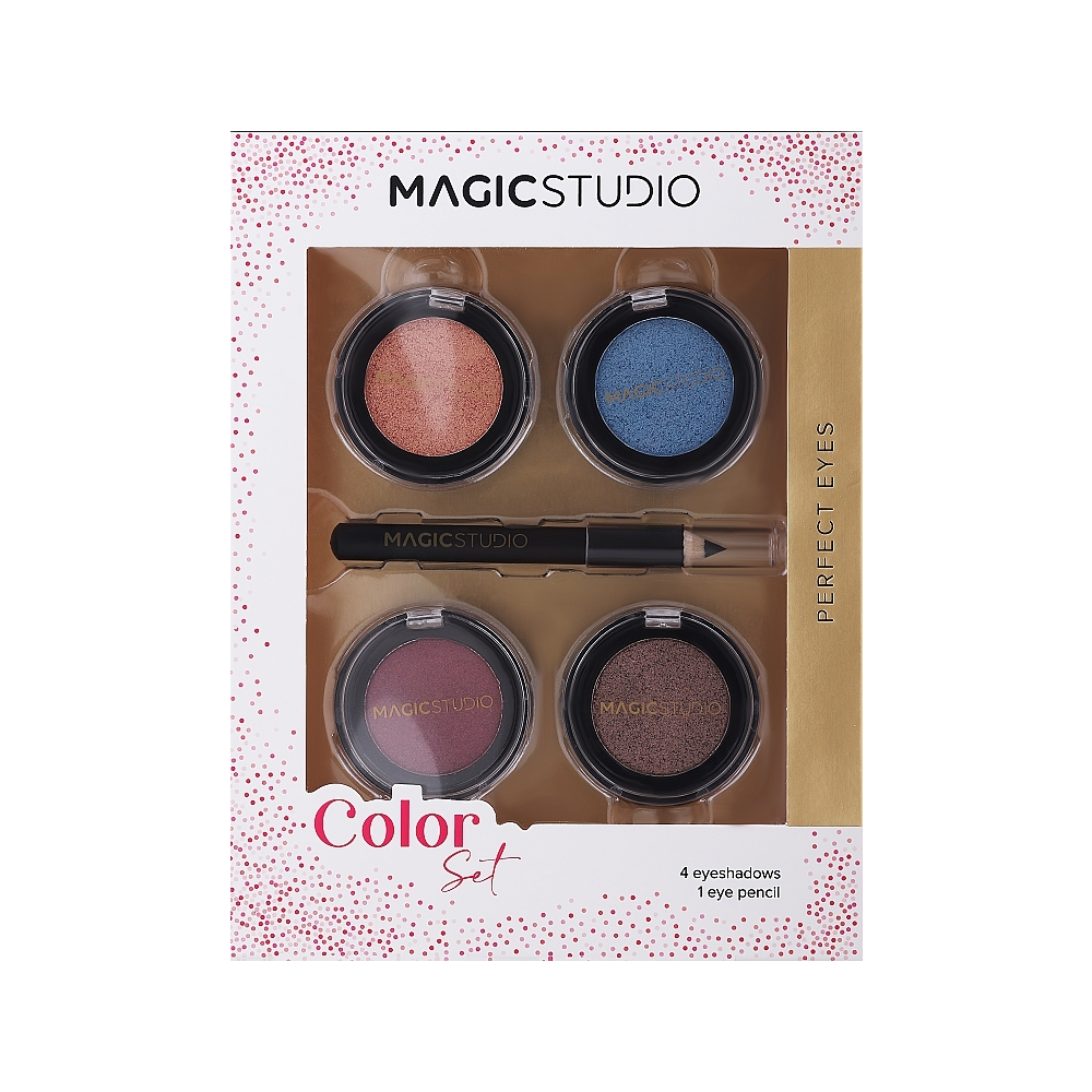 MAGIC STUDIO COLORFUL COLOR SET CONF. 4 OMBRETTI + MATITA OCCHI 31119