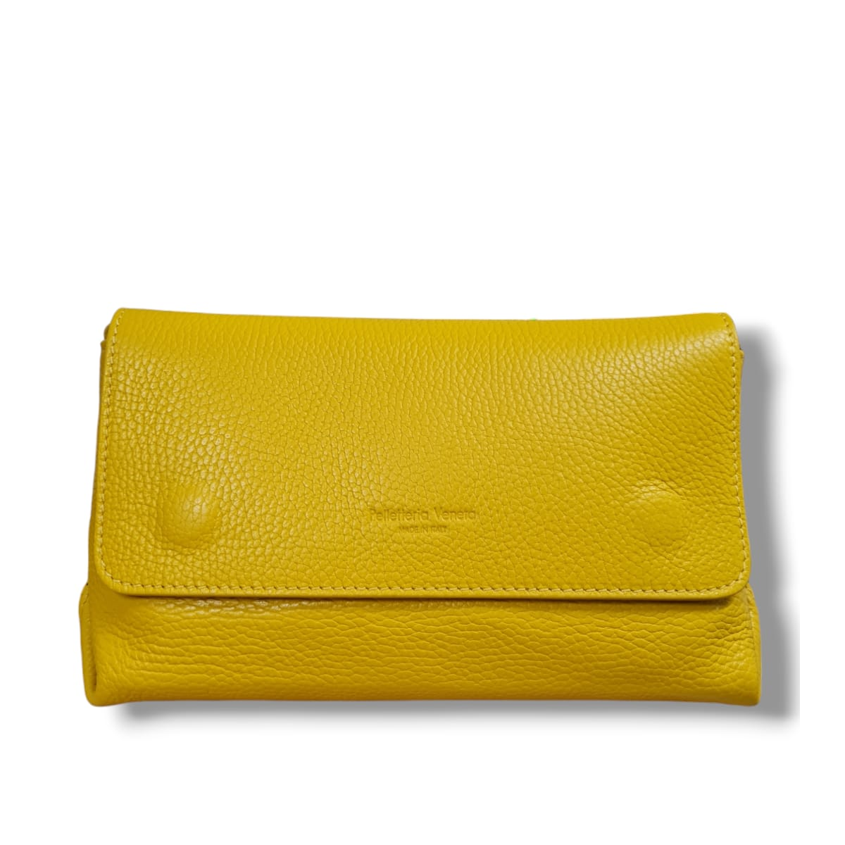 PELLETTERIA VENETA CLUTCH IN PELLE DOLLARO MINA D24104 GIALLO