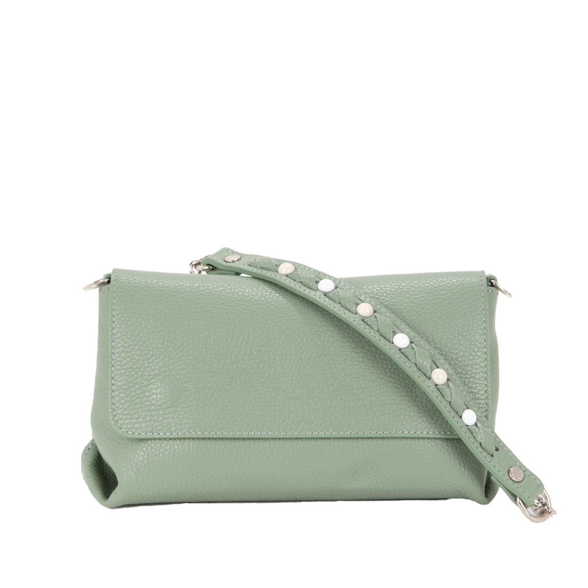 PELLETTERIA VENETA CLUTCH IN PELLE DOLLARO MINA D24104 SALVIA