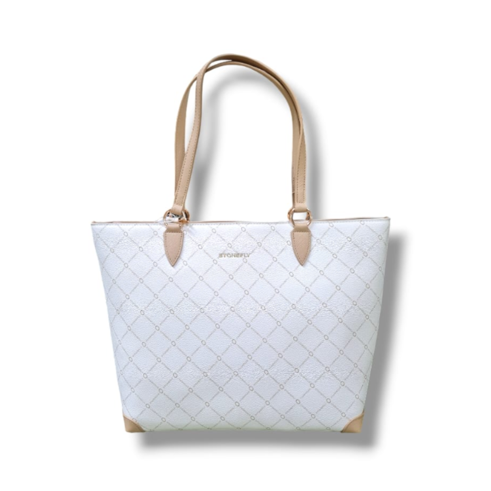 STONEFLY BORSA FLYSIGN SHOPPER WHITE 221306