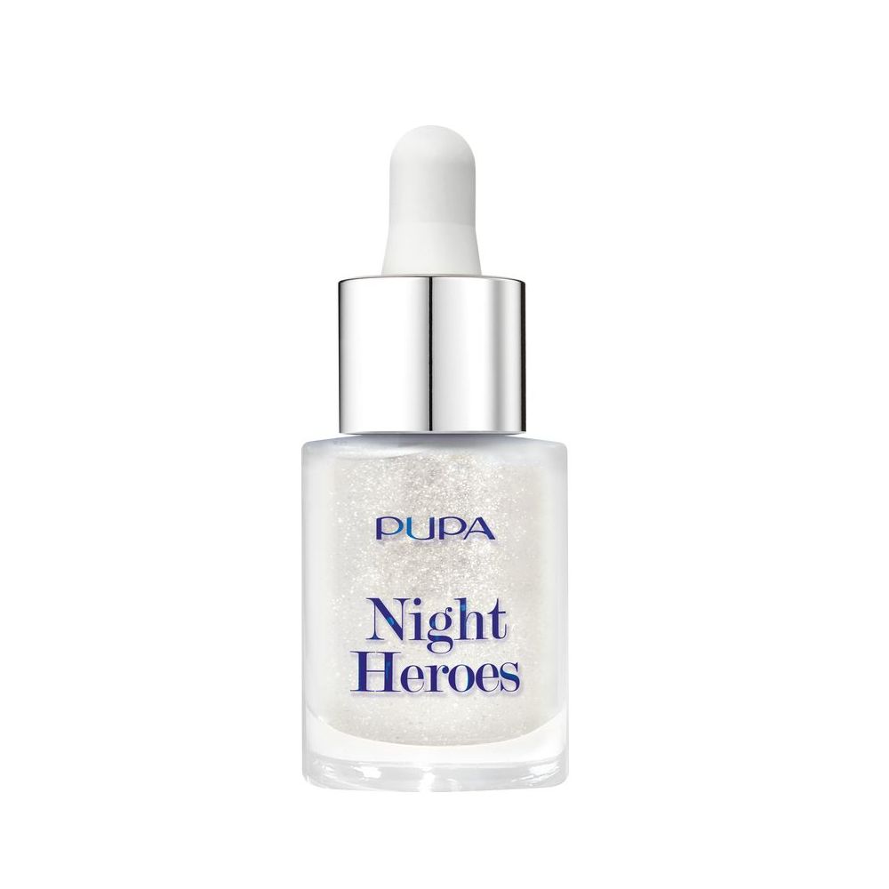 PUPA NIGHT HEROES GOCCE SCINTILLANTI VISO E DECOLLETE 15ML 001