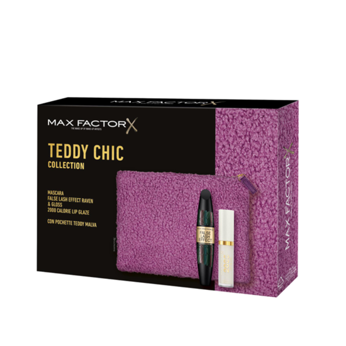 MAX FACTOR CONF. MASCARA FALSE LASH EFFECT RAVEN BLACK + GLOSS 2000 CALORIE + POCHETTE 240029746B