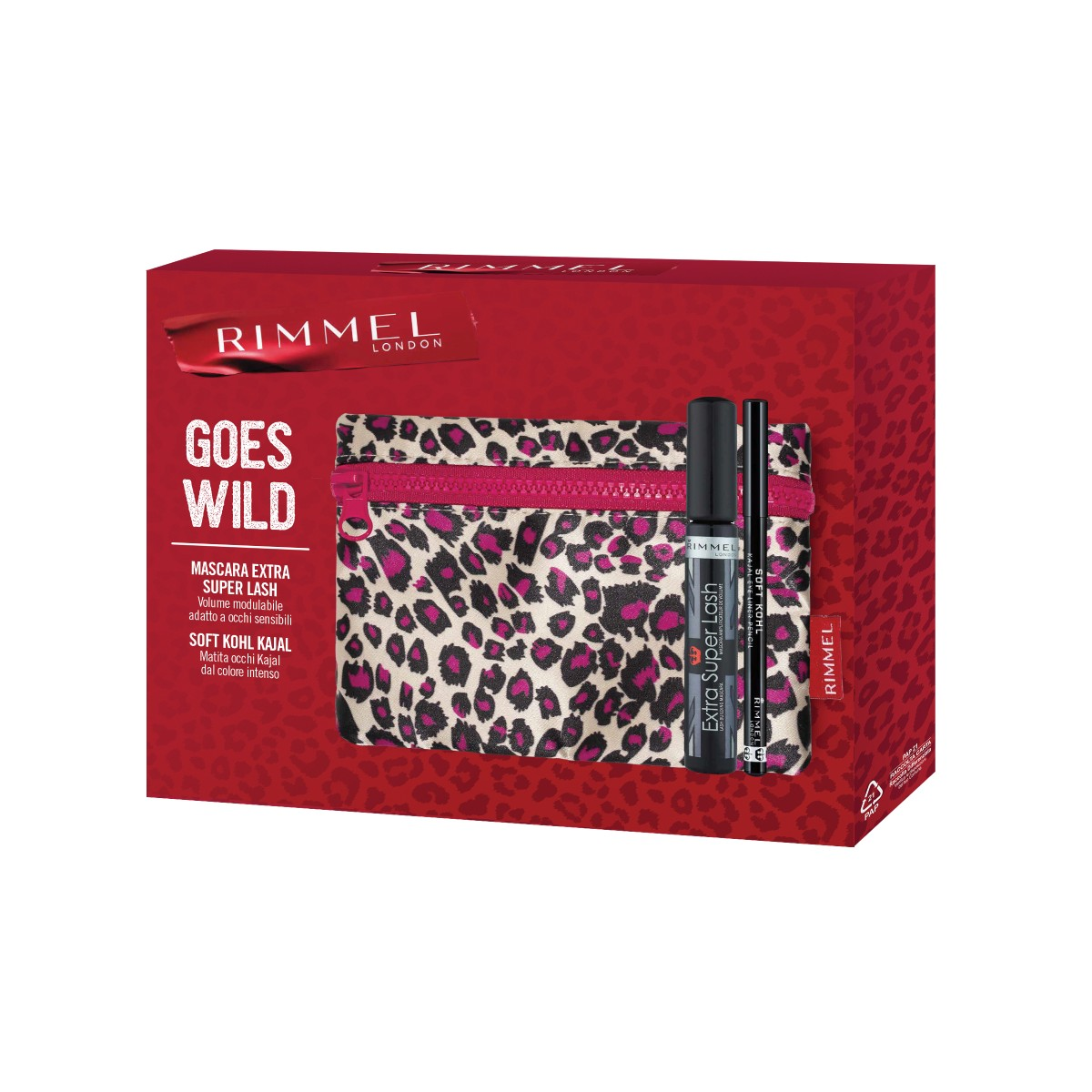 RIMMEL LONDON CONF. MASCARA EXTRA SUPER LASH + MATITA OCCHI + POCHETTE RLV009524
