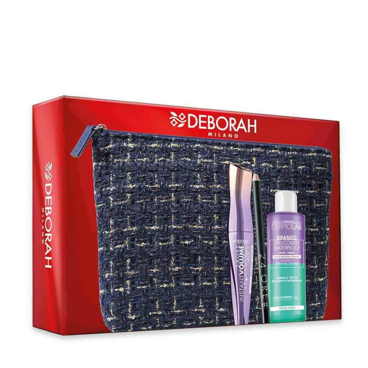 DEBORAH POCHETTE BLU FODERATA MASCARA+ MATITA+ STRUCCANTE