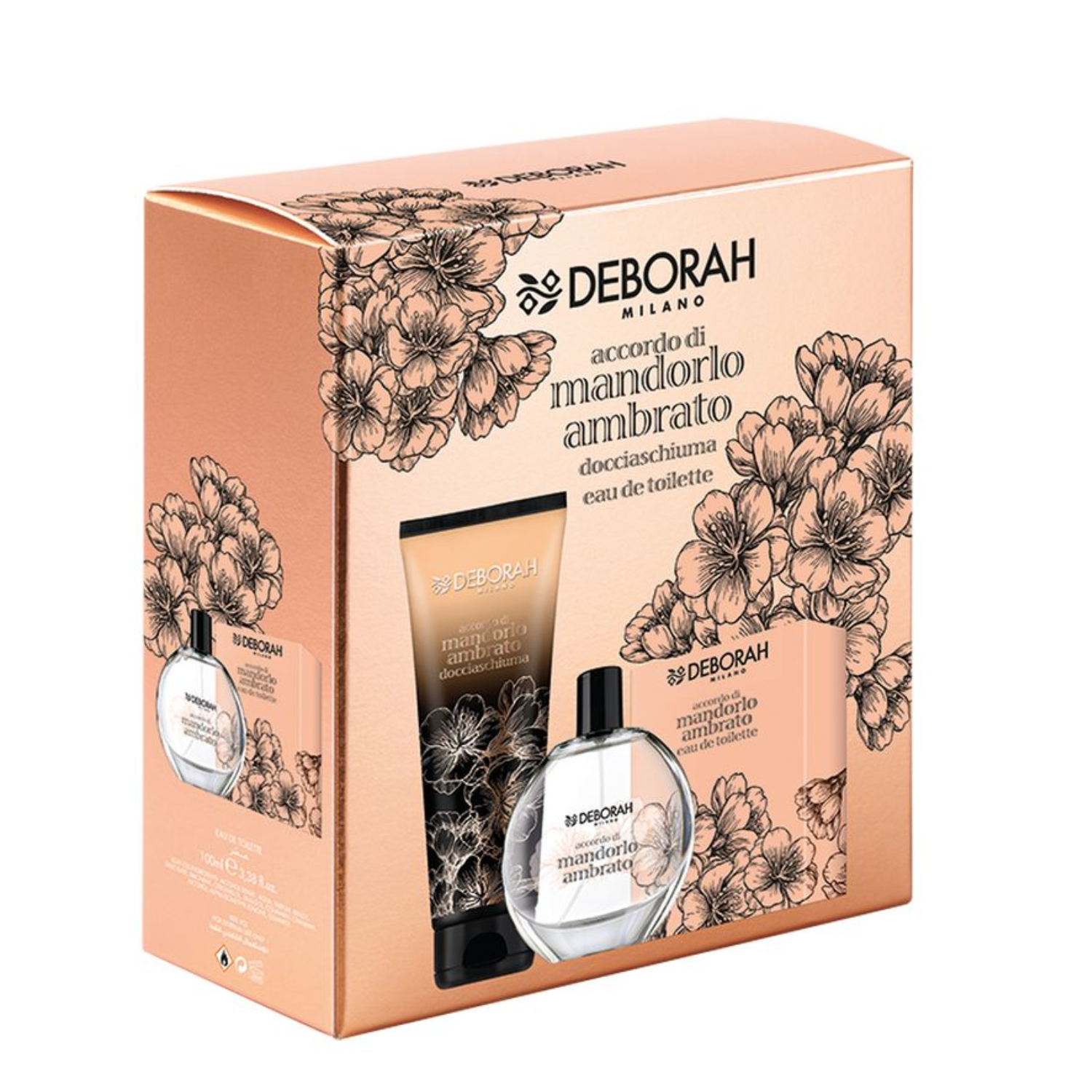 DEBORAH EAU DE TOILETTE MANDORLO AMBRATO 100 ML + DOCCIASCHIUMA MANDORLO AMBRATO 250 ML