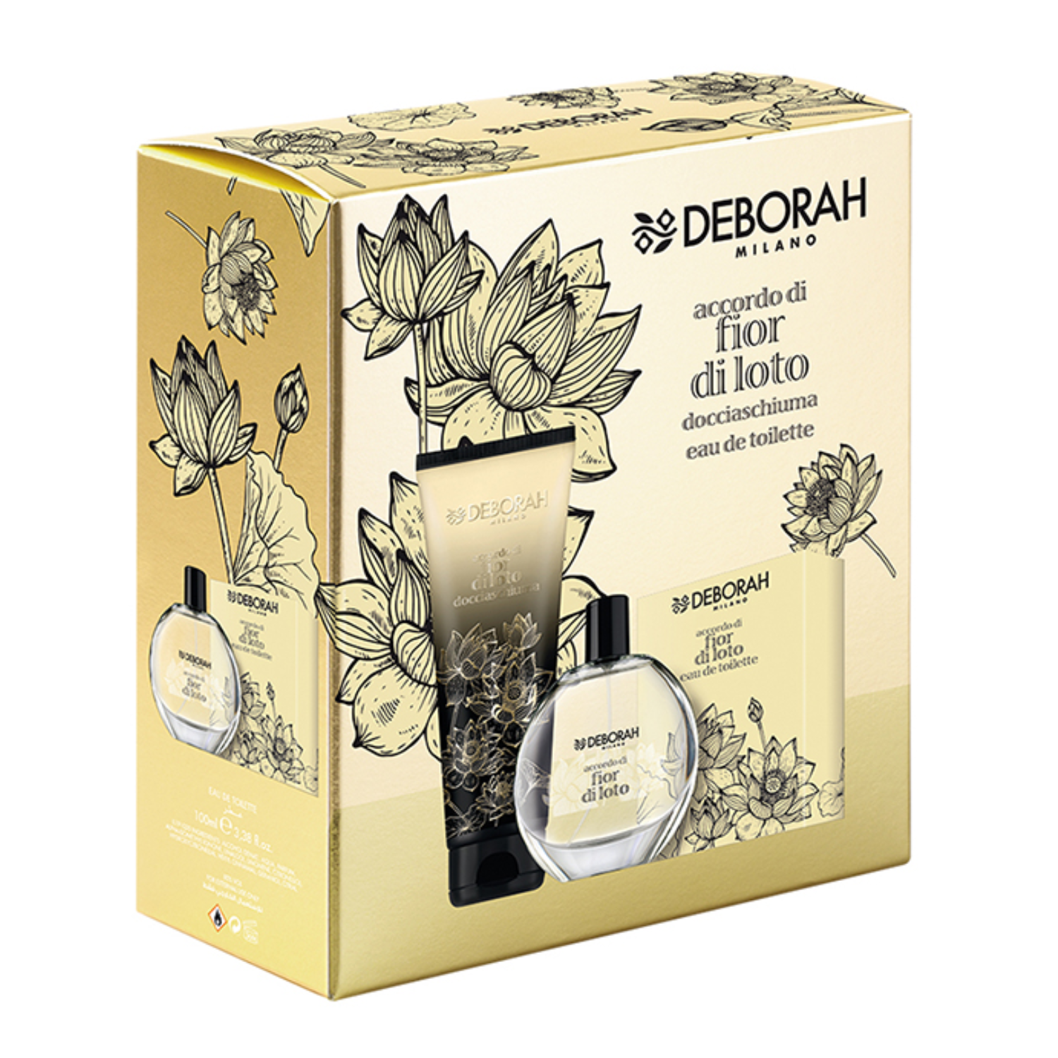 DEBORAH EAU DE TOILETTE FIOR DI LOTO 100 ML + DOCCIASCHIUMA FIOR DI LOTO 250 ML
