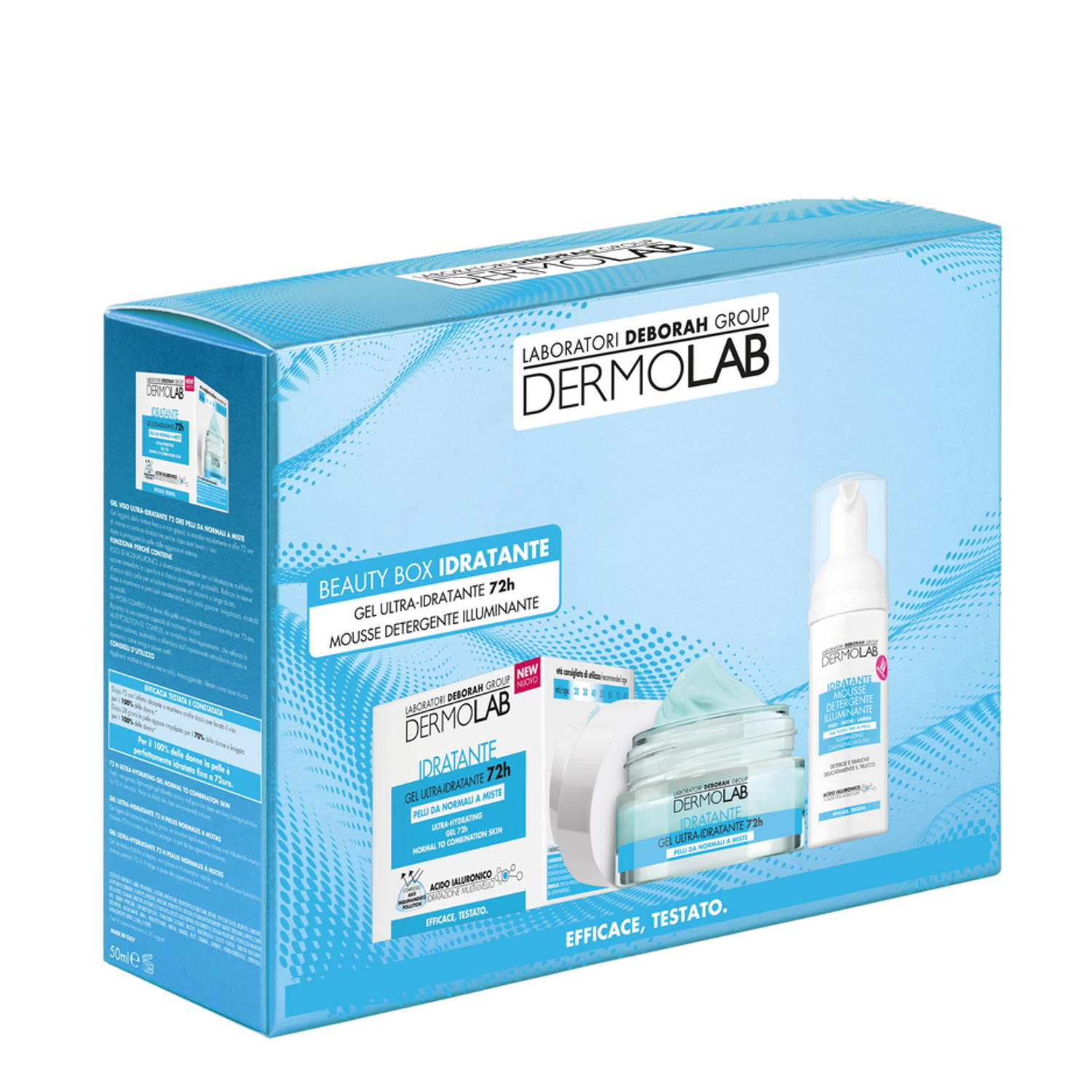 DERMOLAB BEAUTY BOX IDRATANTE GEL ULTRA IDRATANTE 72 ORE + MOUSSE 45 ML