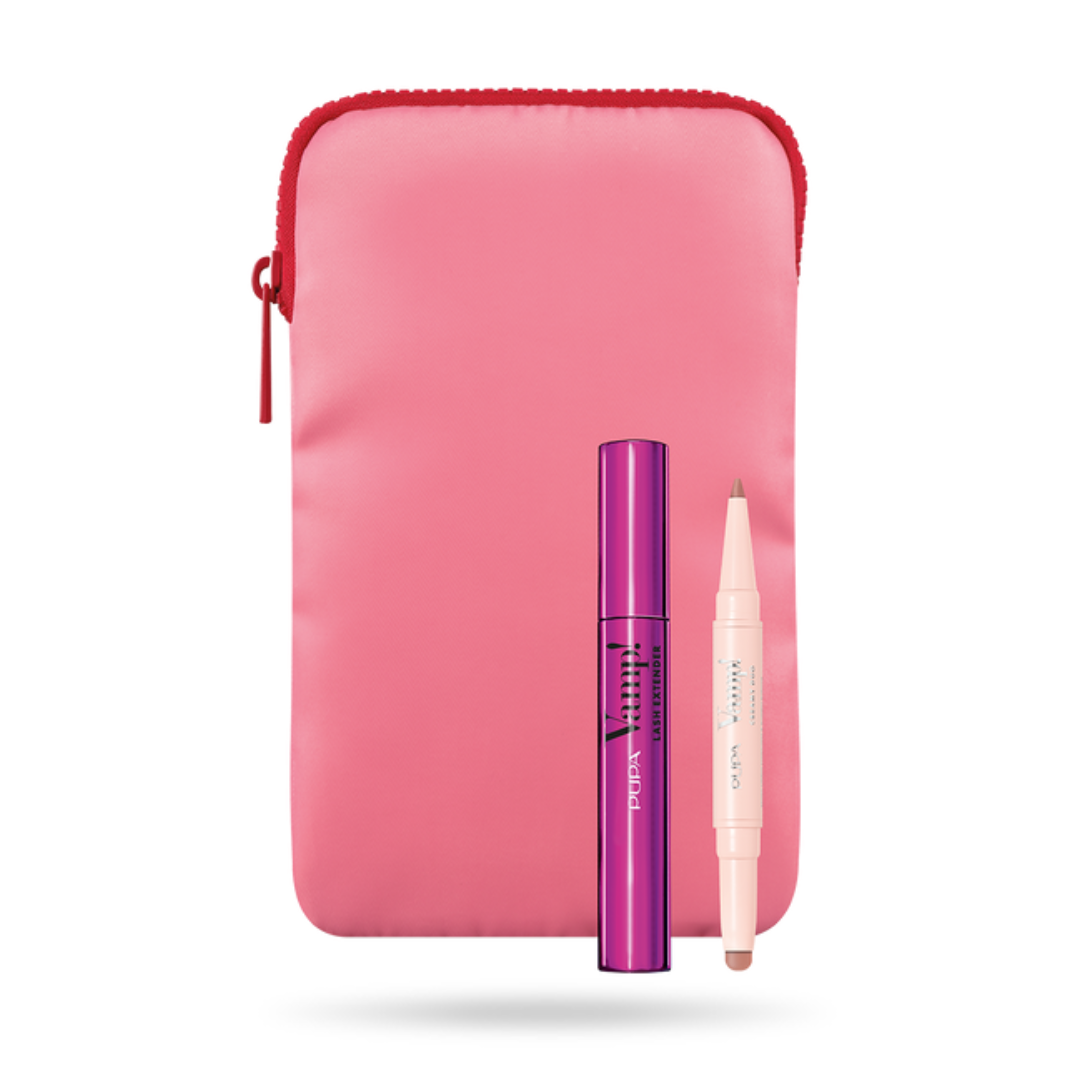 PUPA CONF. POCHETTE + MASCARA VAMP LASH EXTENDER+VAMP CREAMY DUO 040588A