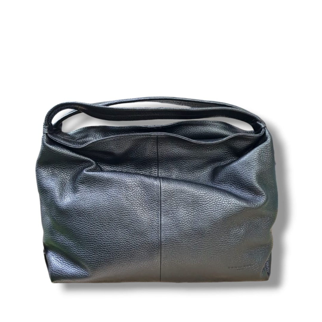 PELLETTERIA VENETA BORSA A SPALLA IN PELLE D24411-NERO