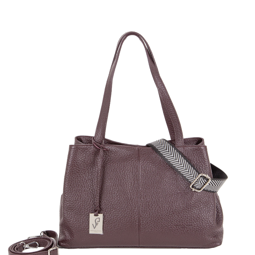 PELLETTERIA VENETA SHOPPER MEDIA IN PELLE V24477-CHIA