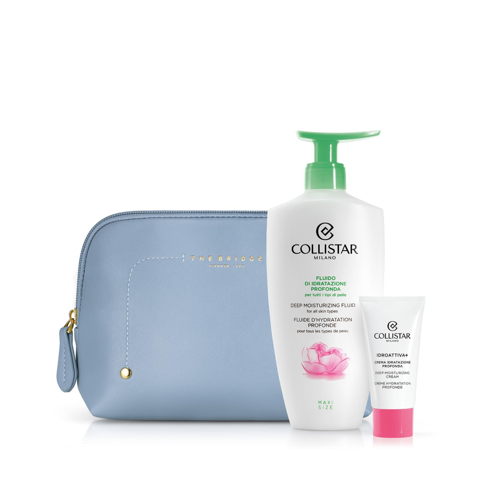 COLLISTAR CONF. CORPO FLUIDO IDRATANTE 400ML+CREMA IDRATANTE 25ML+POCHETTE