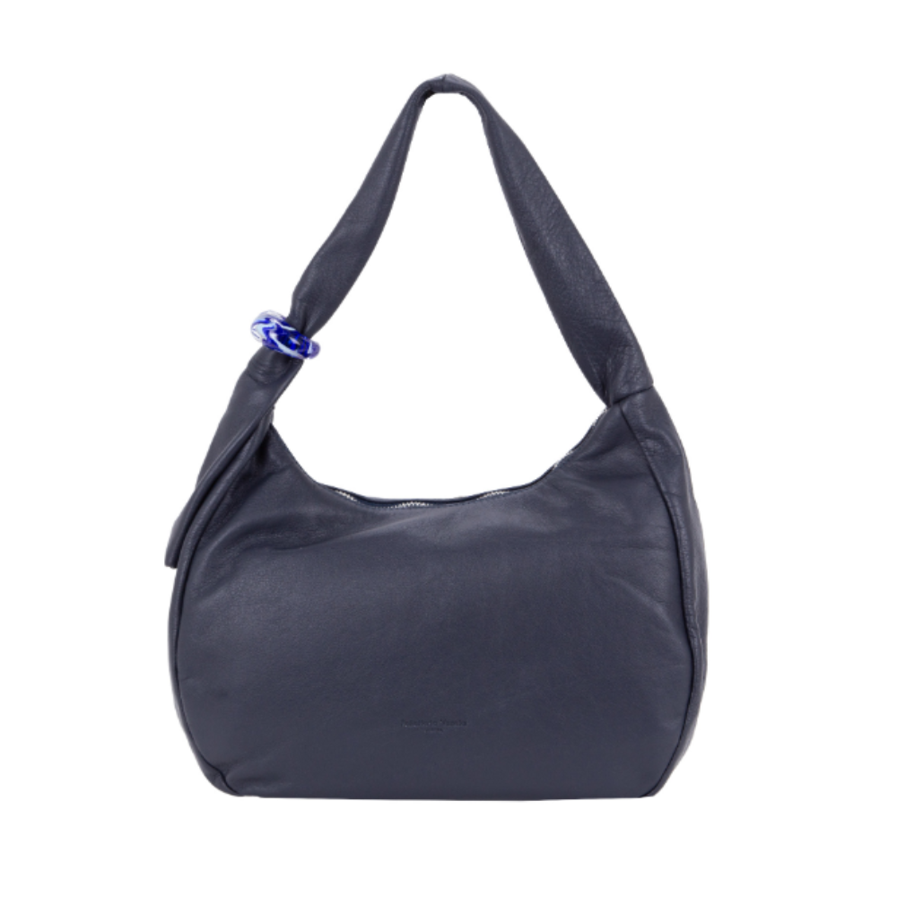 PELLETTERIA VENETA BORSA A SPALLA MEDIA IN PELLE N24451-NERO