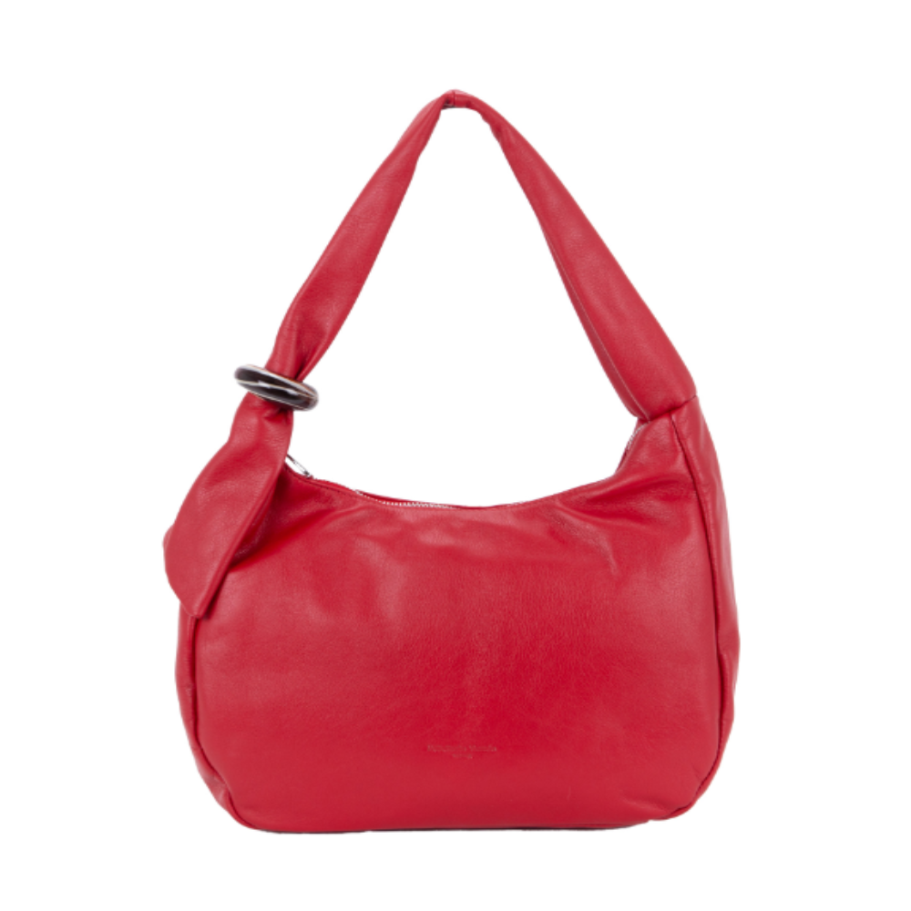 PELLETTERIA VENETA BORSA A SPALLA MEDIA IN PELLE N24451-RUBI