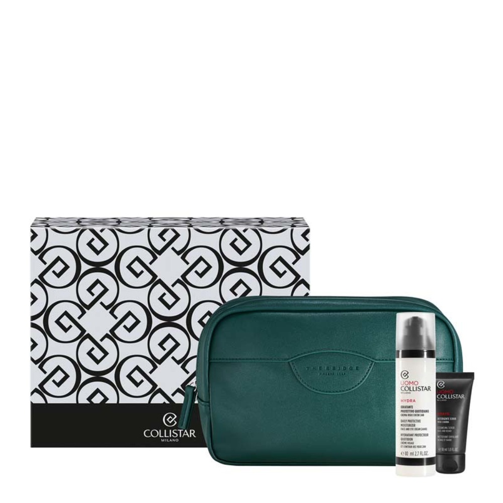 COLLISTAR UOMO CONF. IDRATANTE PROTETTIVO 80ML+DETERGENTE SCRUB 30ML+POCHETTE
