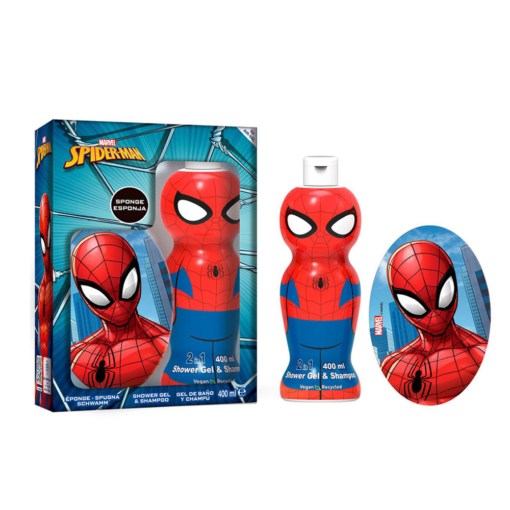 MARVEL SPIDERMAN & HULK CONF. 2X DOCCIA SHAMPOO 400ML+ SPUGNA 9348