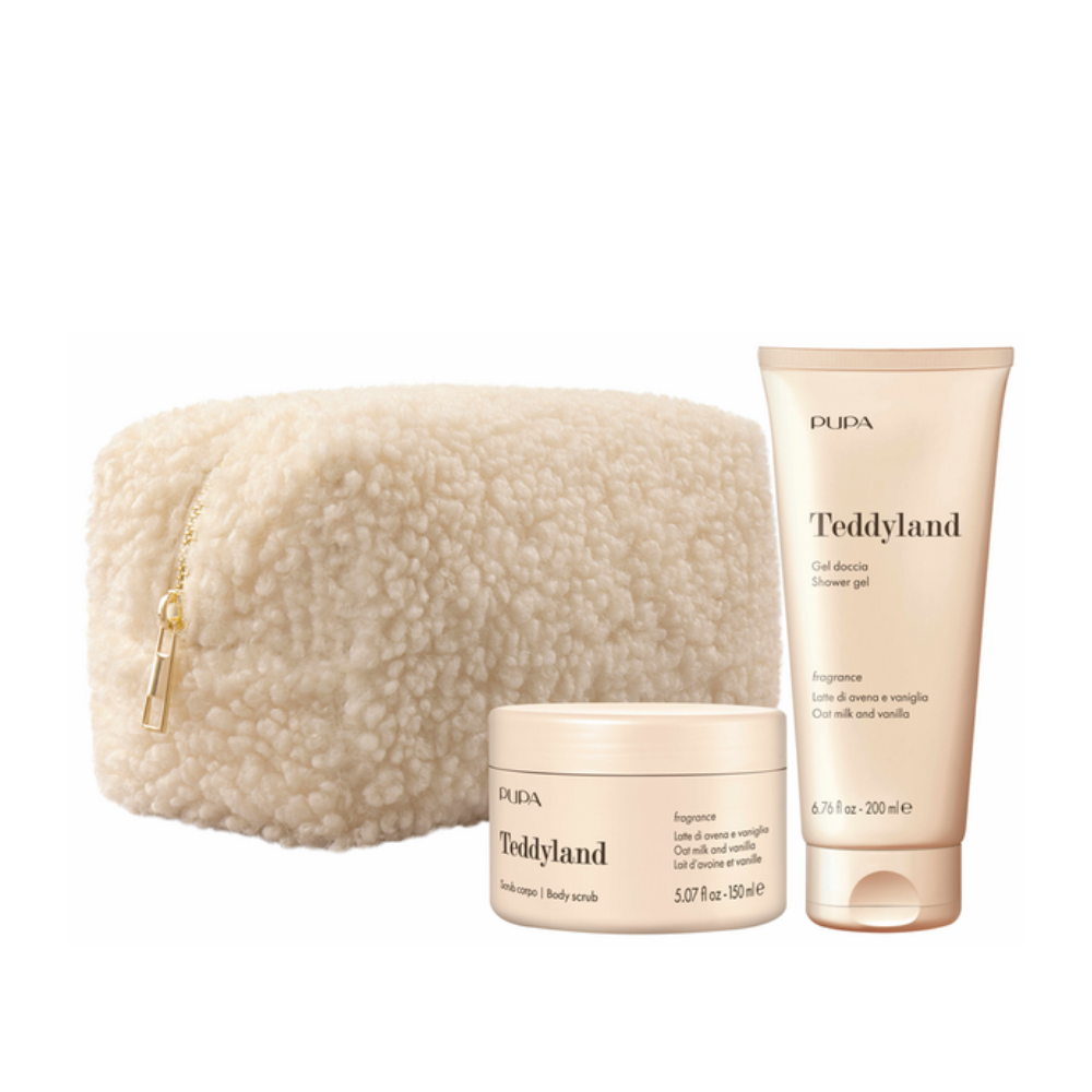 PUPA CONF. TEDDYLAND LATTE DI AVENA E VANIGLIA GEL DOCCIA 200ML+SCRUB CORPO 150ML+ POCHETTE OB3S06A002