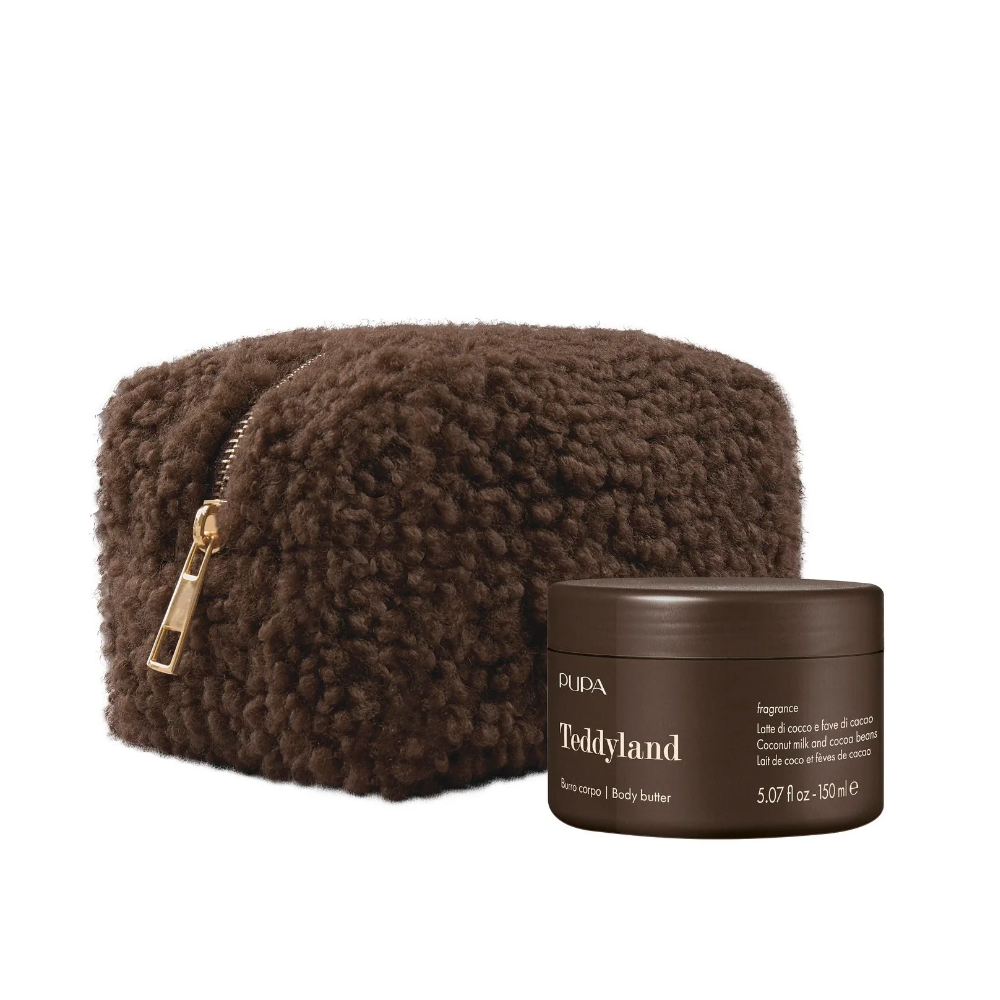 PUPA CONF. TEDDYLAND LATTE DI COCCO E FAVE DI CACAO BURRO CORPO+ POCHETTE OB3S03A002