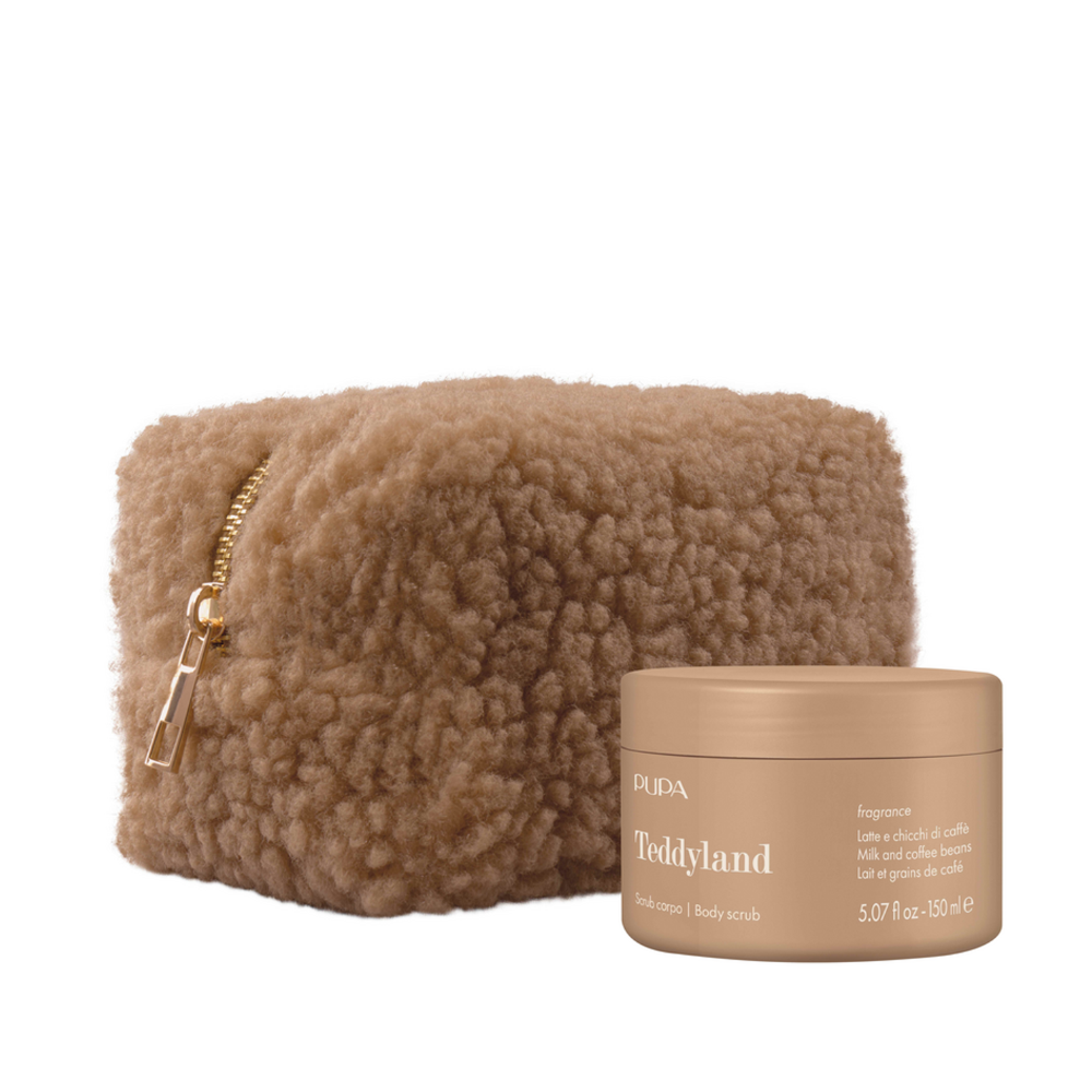 PUPA CONF. TEDDYLAND LATTE E CHICCHI DI CAFFE SCRUB CORPO+ POCHETTE OB3S04A003
