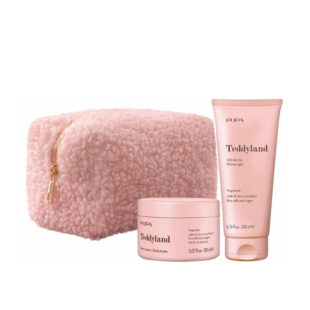 PUPA CONF. TEDDYLAND LATTE DI RISO E ZUCCHERO GEL DOCCIA 200ML+BURRO CORPO 150ML+ POCHETTE OB3S05A001