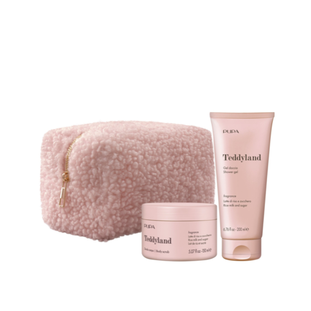 PUPA CONF. TEDDYLAND LATTE DI RISO E ZUCCHERO GEL DOCCIA 200ML+SCRUB CORPO 150ML+ POCHETTE OB3S06A001