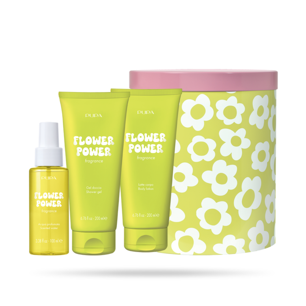 PUPA CONF. HAPPYBOX FLOWER POWER GEL DOCCIA 200ML+ LATTE CORPO 200ML+ ACQUA PROFUMATA 100ML OB3R07A004