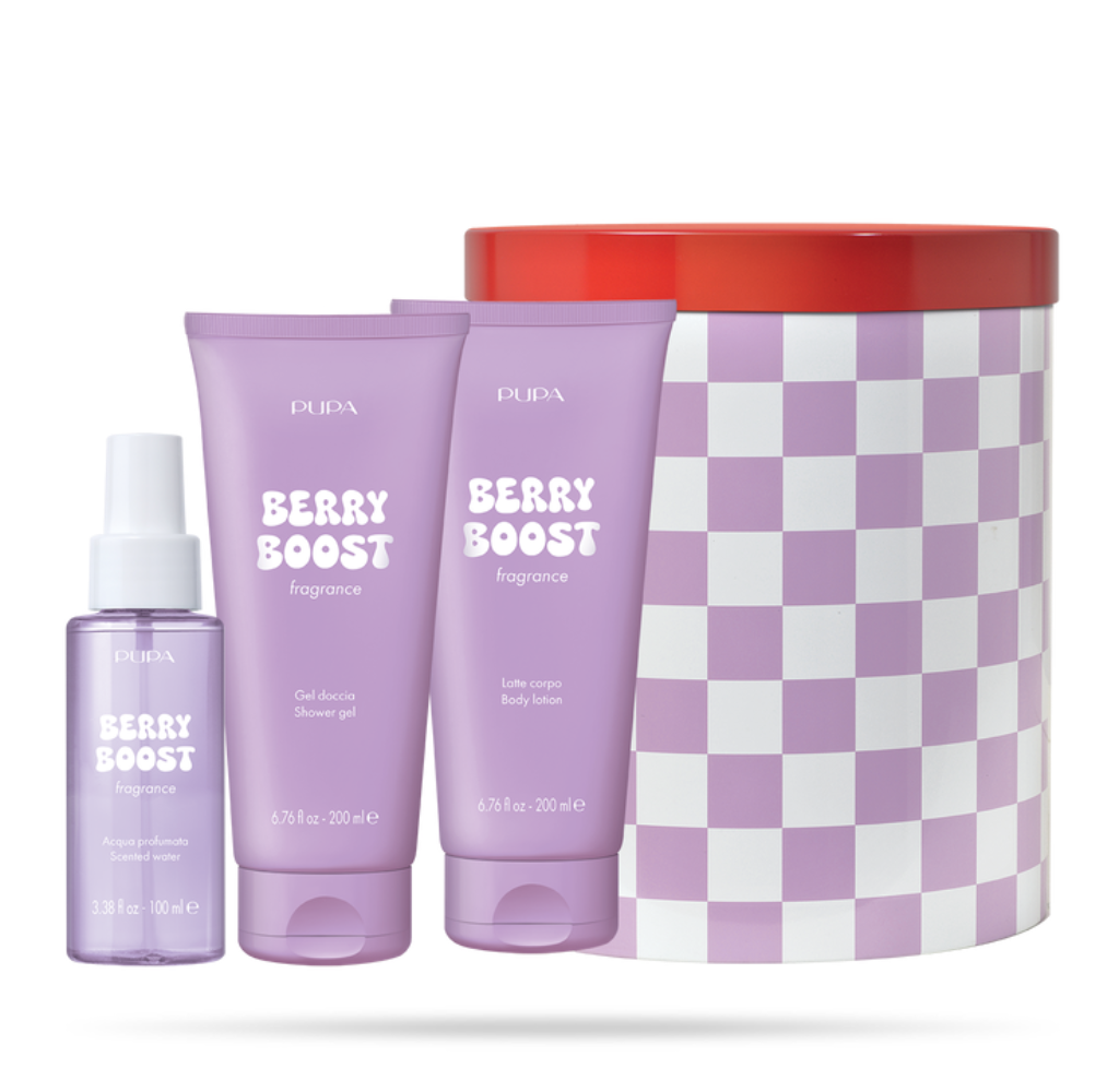 PUPA CONF. HAPPYBOX BERRY BOOST GEL DOCCIA 200ML+ LATTE CORPO 200ML+ ACQUA PROFUMATA 100ML OB3R07A0003