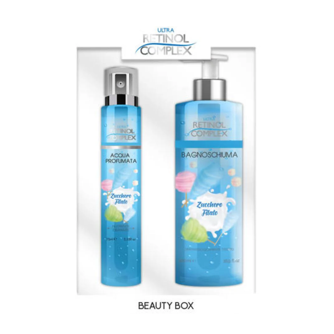 RETINOL COMPLEX BEAUTY BOX BAGNOSCHIUMA 500ML+ACQUA PROFUMATA 75ML ZUCCHERO FILATO