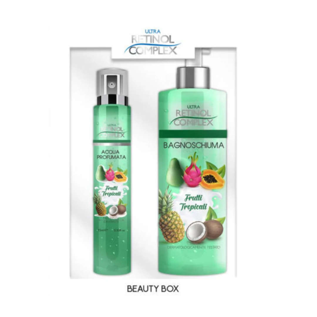 RETINOL COMPLEX BEAUTY BOX BAGNOSCHIUMA 500ML+ACQUA PROFUMATA 75ML FRUTTI TROPICALI