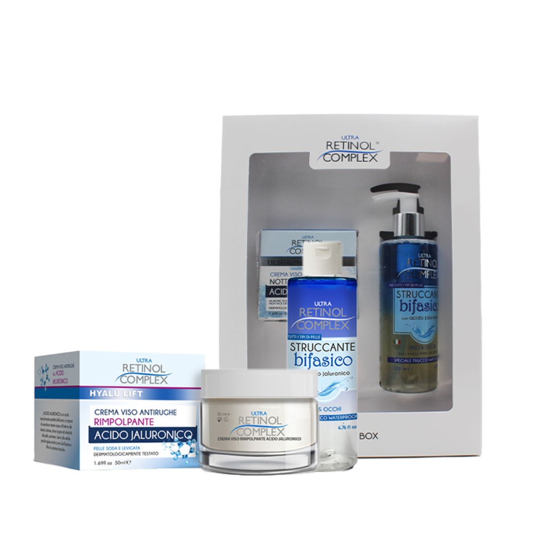 RETINOL COMPLEX BEAUTY BOX CONF. CREMA VISO NOTTE ACIDO IALURONICO 50ML+STRUCCANTE BIFASICO 200ML