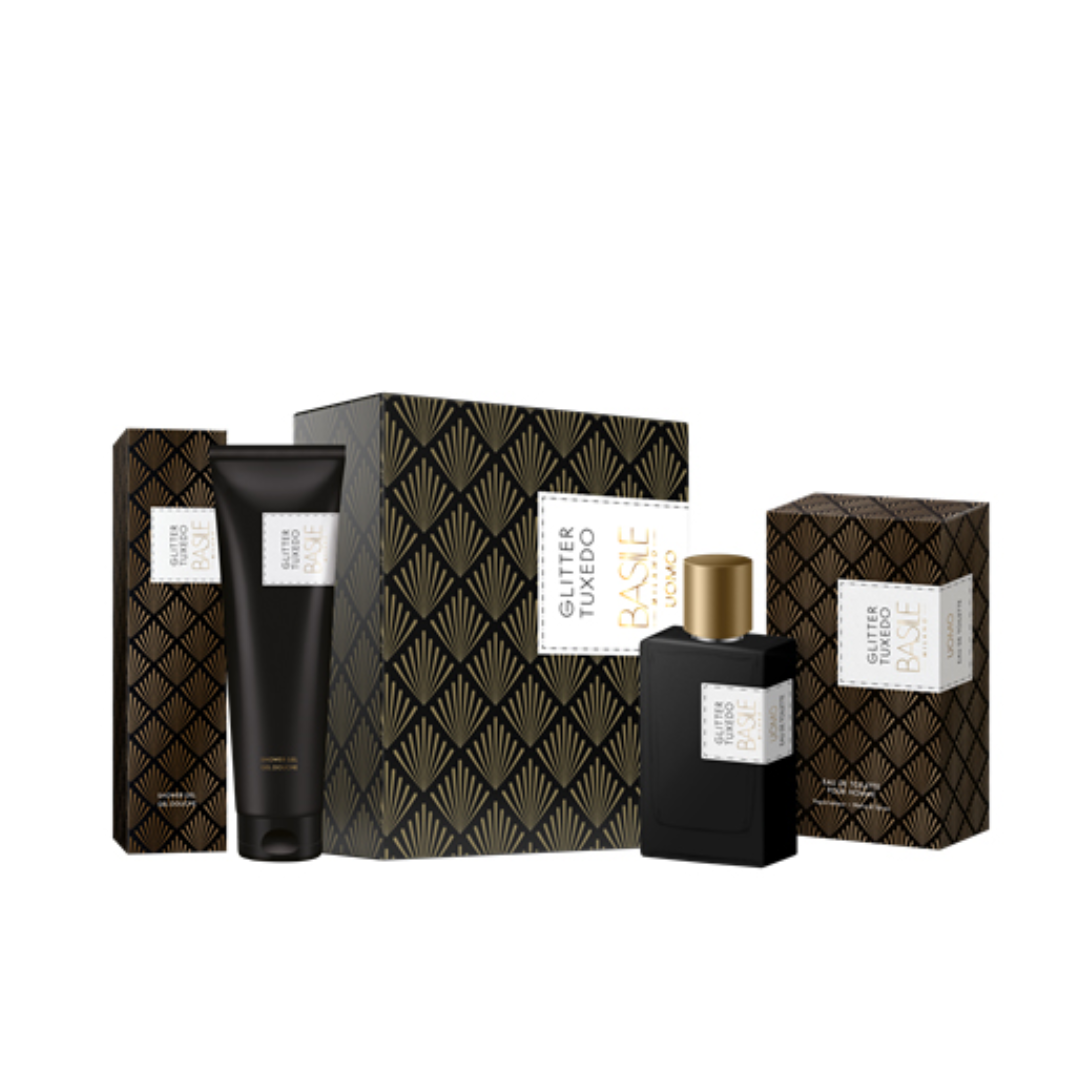 BASILE UOMO GLITTER TUXEDO CONF. EDT 100ML+SHOWER GEL 300ML