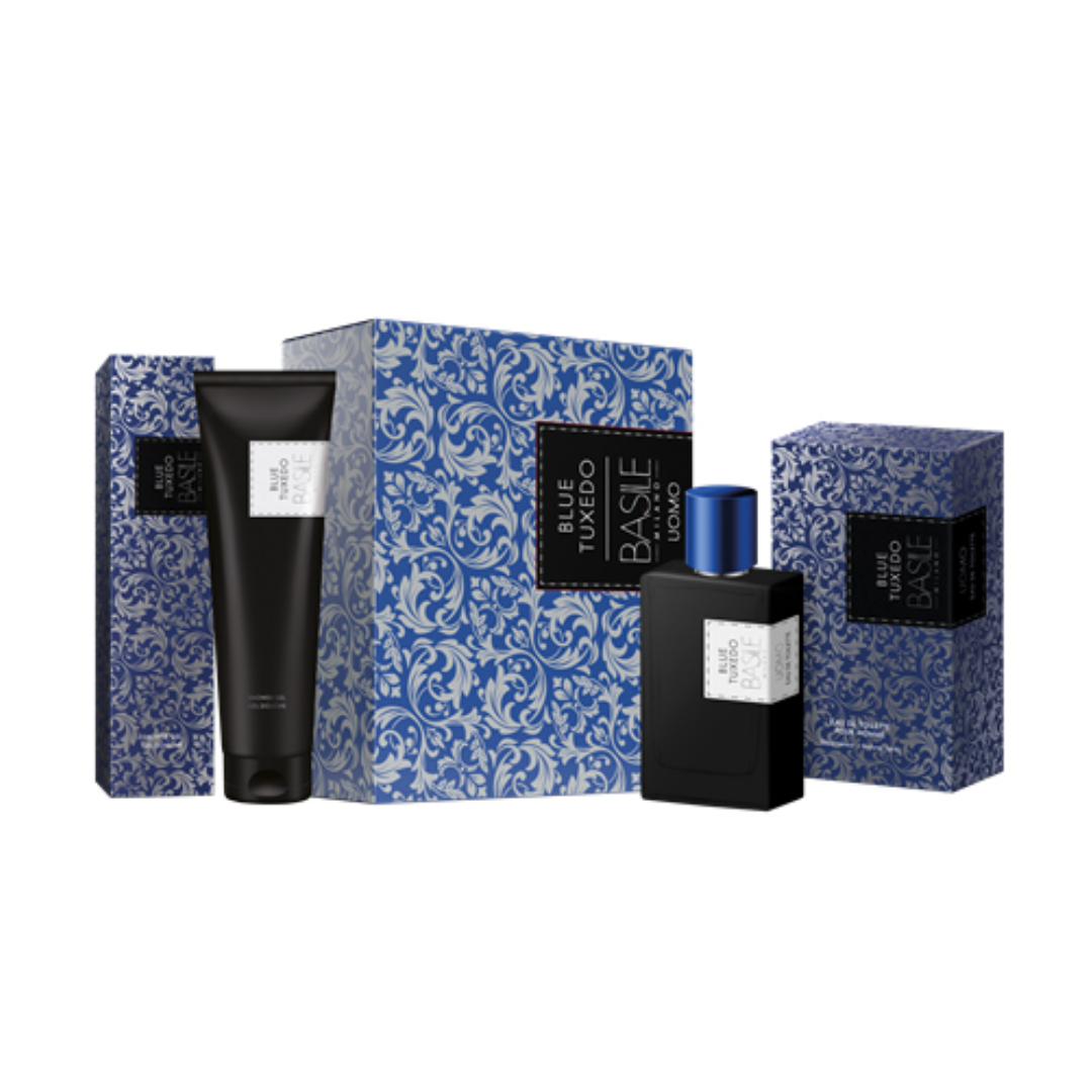 BASILE UOMO BLUE TUXEDO CONF. EDT 100ML+SHOWER GEL 300ML