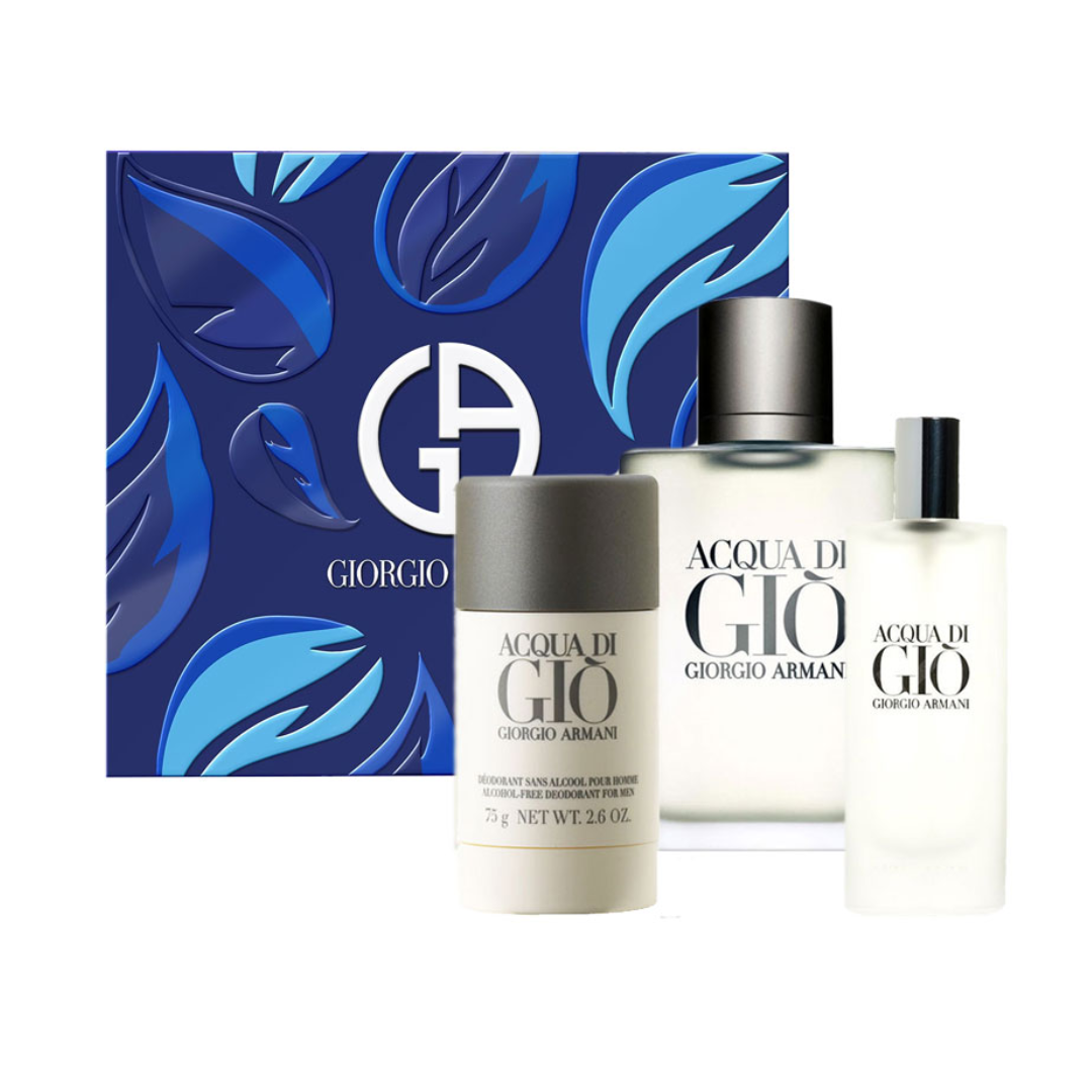 GIORGIO ARMANI ACQUA DI GIO CONF. EDT100ML+ EDT 15ML+ DEODORANTE 75G