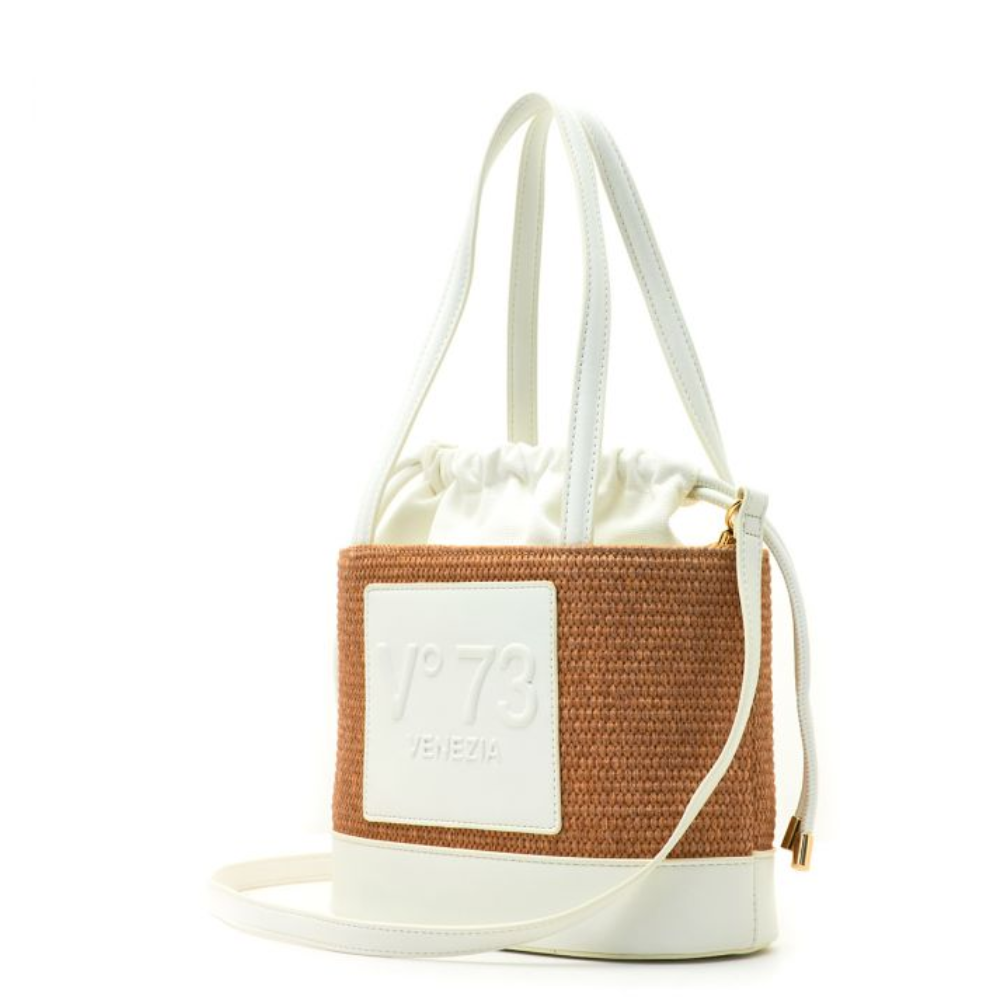 V°73 BORSA SINTETICA DONNA CAT NATUR/BIANCO 73BS7OG02