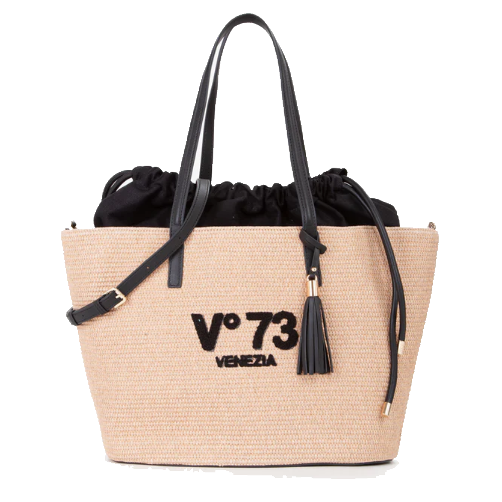 V°73 BORSA SINTETICA DONNA INGE NATURAL/NERO 73BS8VL01