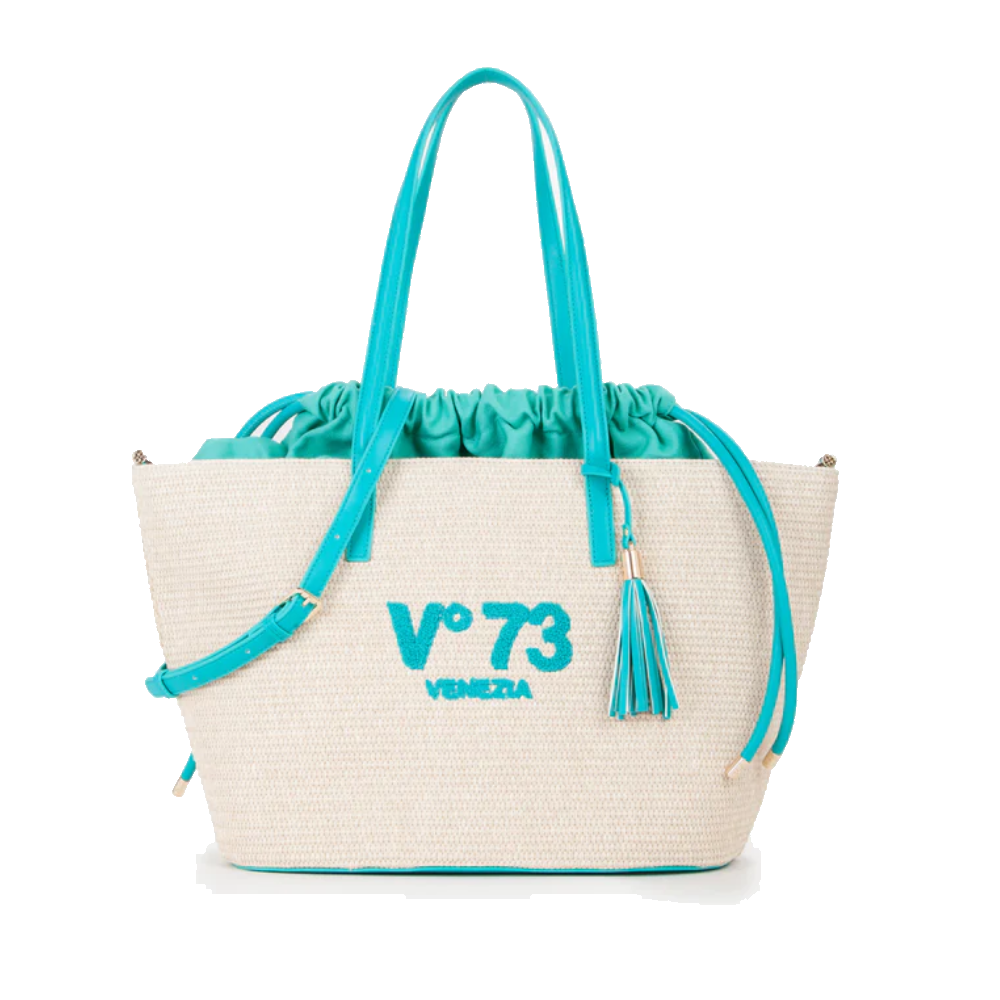 V°73 BORSA SINTETICA DONNA INGE OFFWHITE/SMERALDO 73BS8VL01