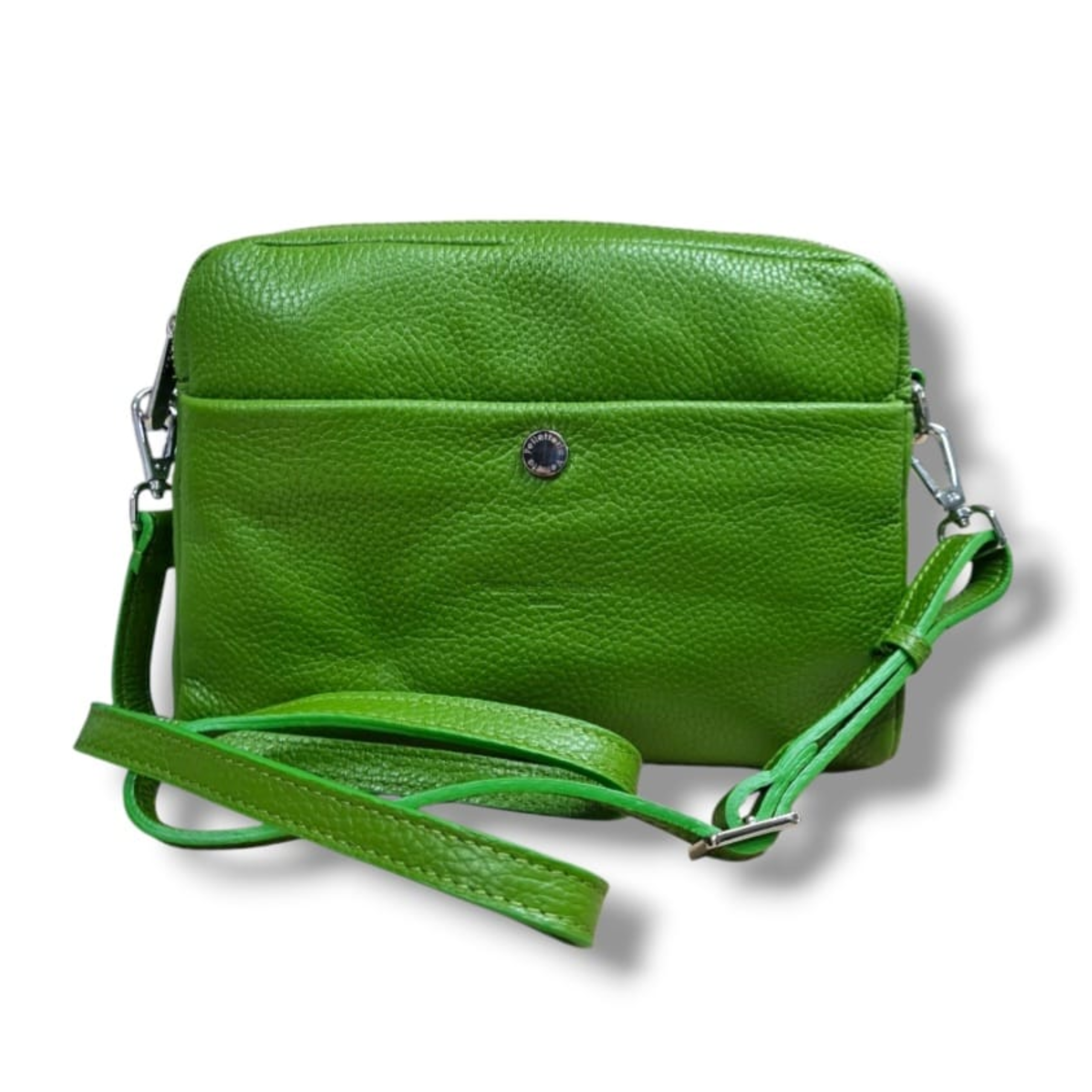 PELLETTERIA VENETA TRACOLLA IN PELLE DOLLARO LINEA STRESA PISTACCHIO D25489-PISTAC