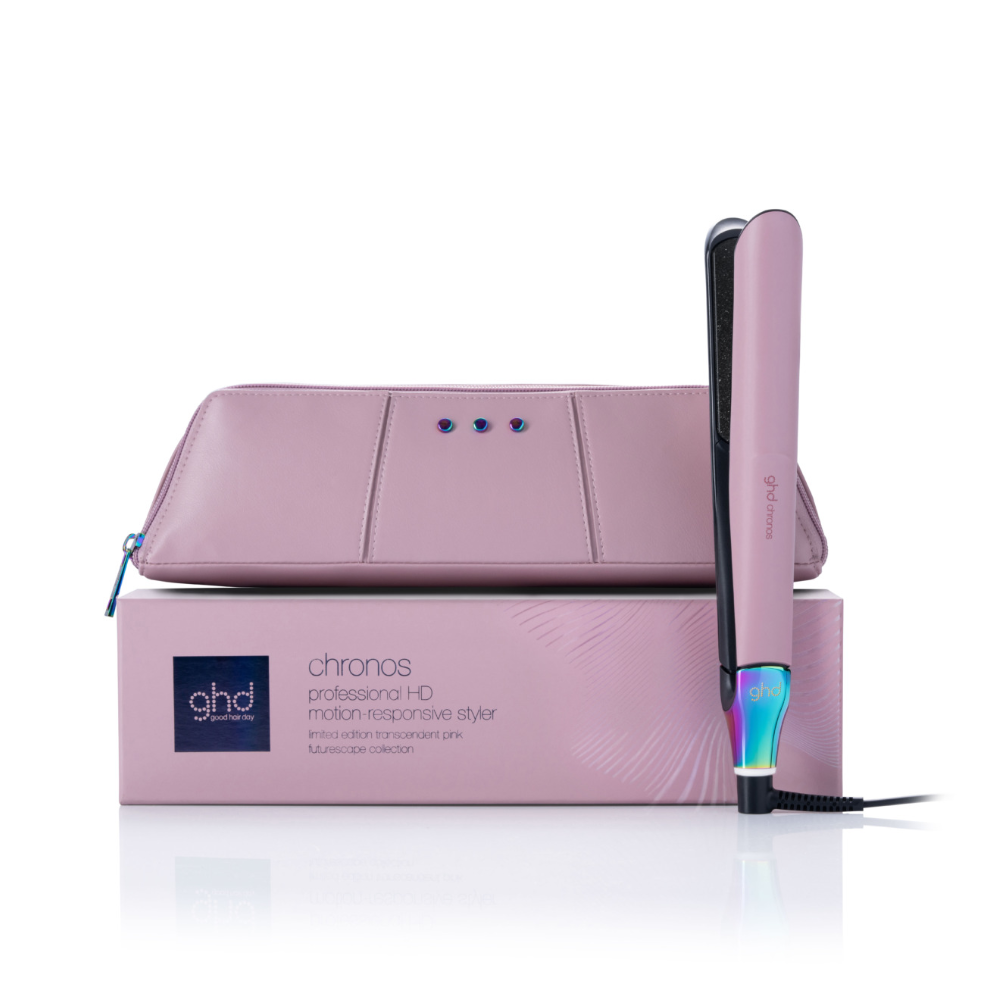 GHD PIASTRA CHRONOS LIMITED EDITION CON POCHETTE TRASCENDENT PINK FUTURESCAPE COLLECTION