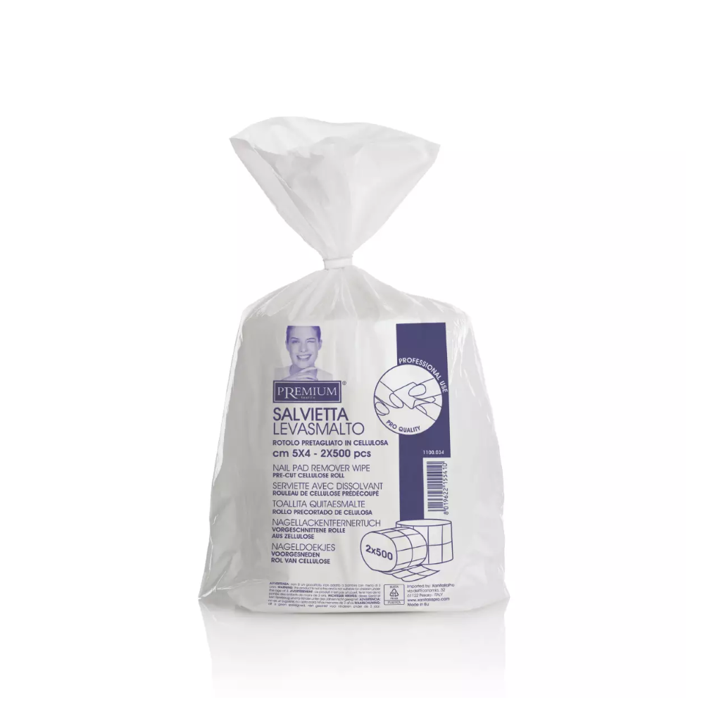XANITALIA SALVIETTA LEVA SMALTO NAIL PAD MONOUSO 2X500PZ 1100.034