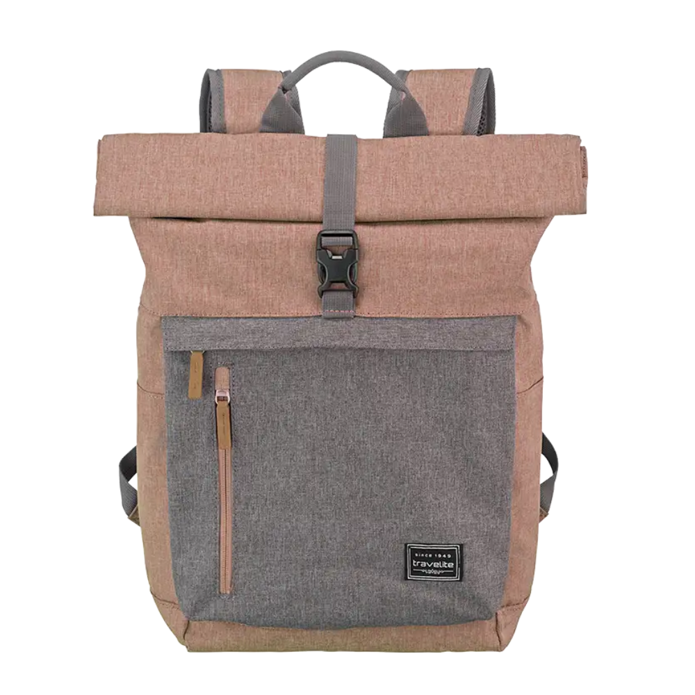 TRAVELITE ZAINO BASICS ROLLUP RUCKSACK ROSE GRIGIO 96310-17
