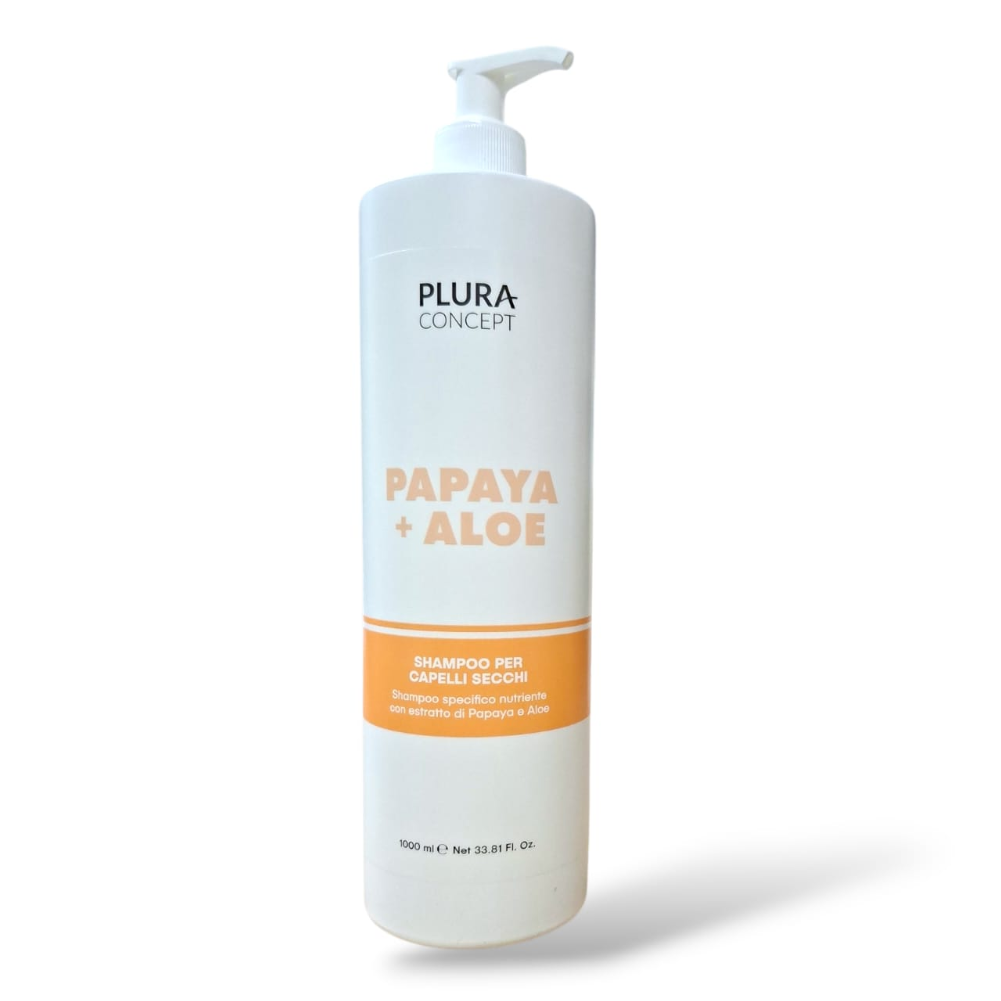 PLURA SHAMPOO CAPELLI SECCHI PAPAYA + ALOE 1000ML