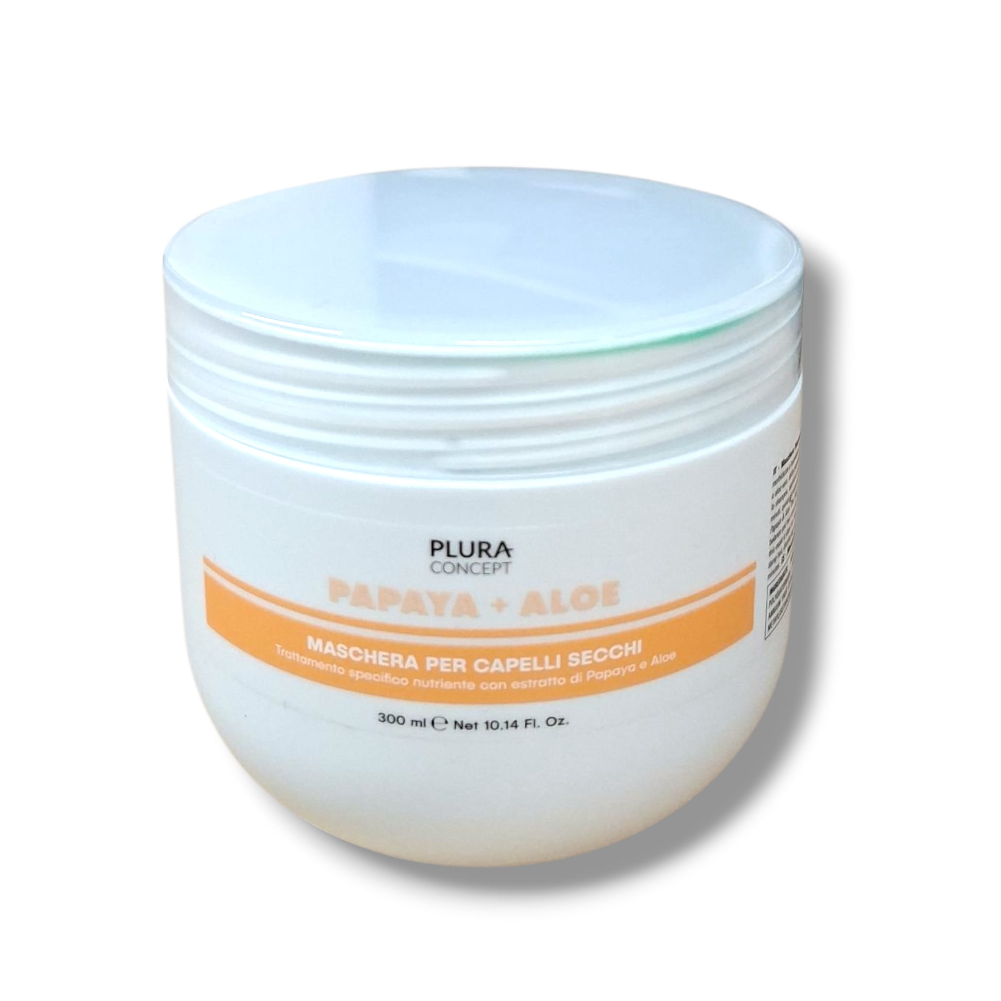 PLURA MASCHERA CAPELLI SECCHI PAPAYA + ALOE 300ML