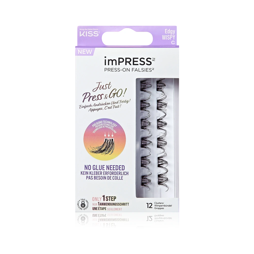 KISS CIGLIA FINTE IMPRESS EDGY WISPY JUST PRESS&GO ILS090501C