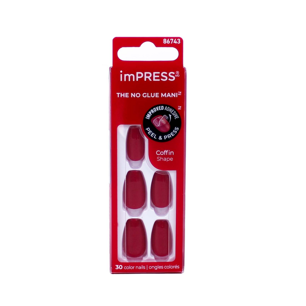 KISS UNGHIE FINTE IMPRESS THE NO GLUE REDDY OR NOT KIMC012C504C