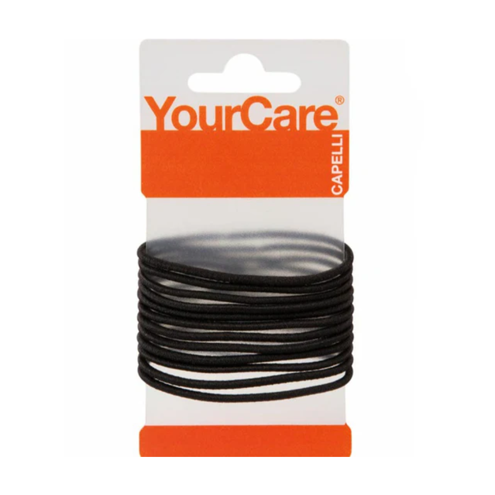 KISS YOUR CARE ELASTICI PER CAPELLI LARGE NERO 12PZ PP355NERO
