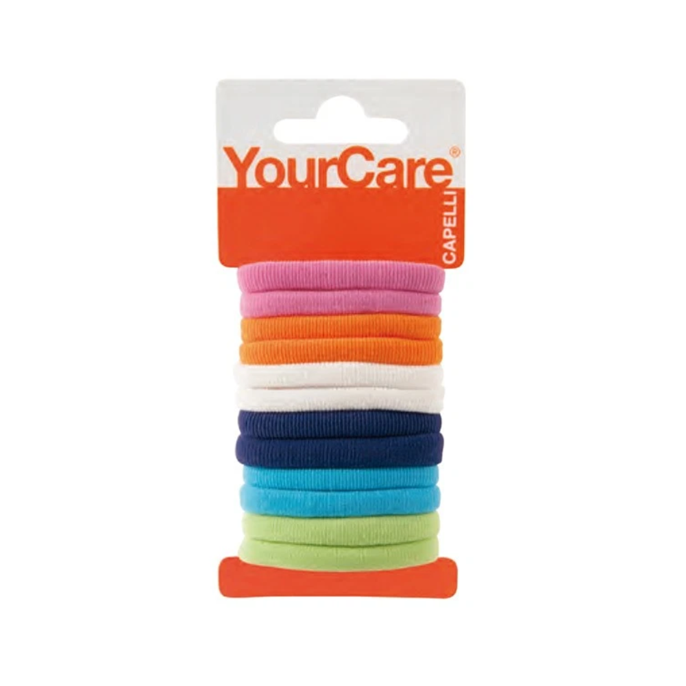 KISS YOUR CARE ELASTICI PER CAPELLI MEDIUM COLORATI 12PZ F0378COL