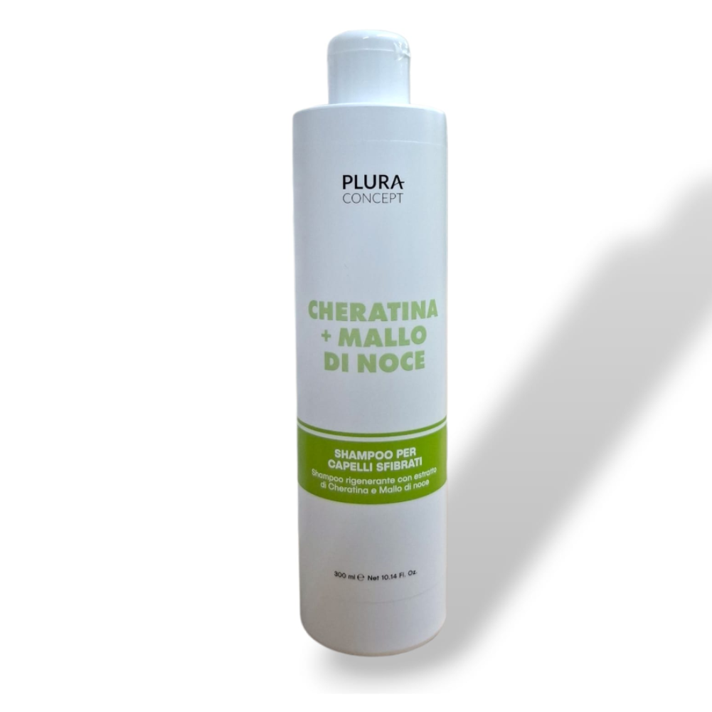 PLURA SHAMPOO CAPELLI SFIBRATI CHERATINA E MALLO DI NOCE 300ML