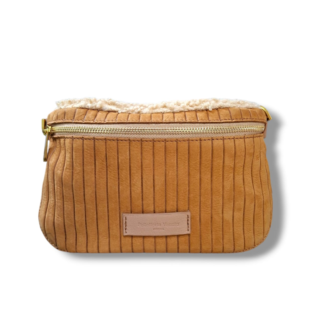 PELLETTERIA VENETA BORSA DONNA NABUK E PELLICCIA NB25418